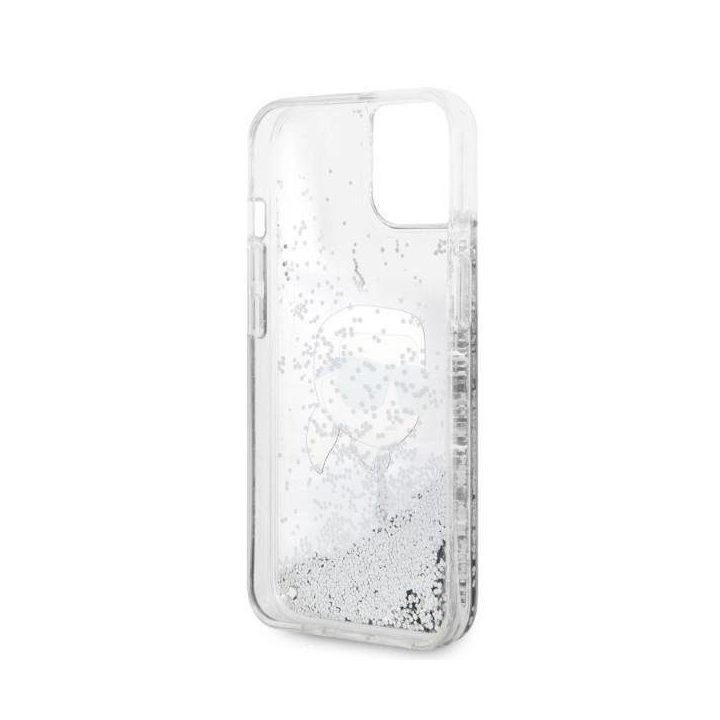 Karl Lagerfeld KLHCP14MLNKHCH iPhone 14 Plus 6,7 sidabrinis/sidabrinis deklas Glitter Karl Head
