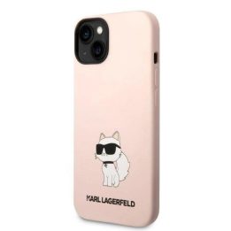 Karl Lagerfeld KLHCP14MSNCHBCP iPhone 14 Plus 6,7 deklas rožinės/rožinės spalvos silikoninis dėklas Choupette