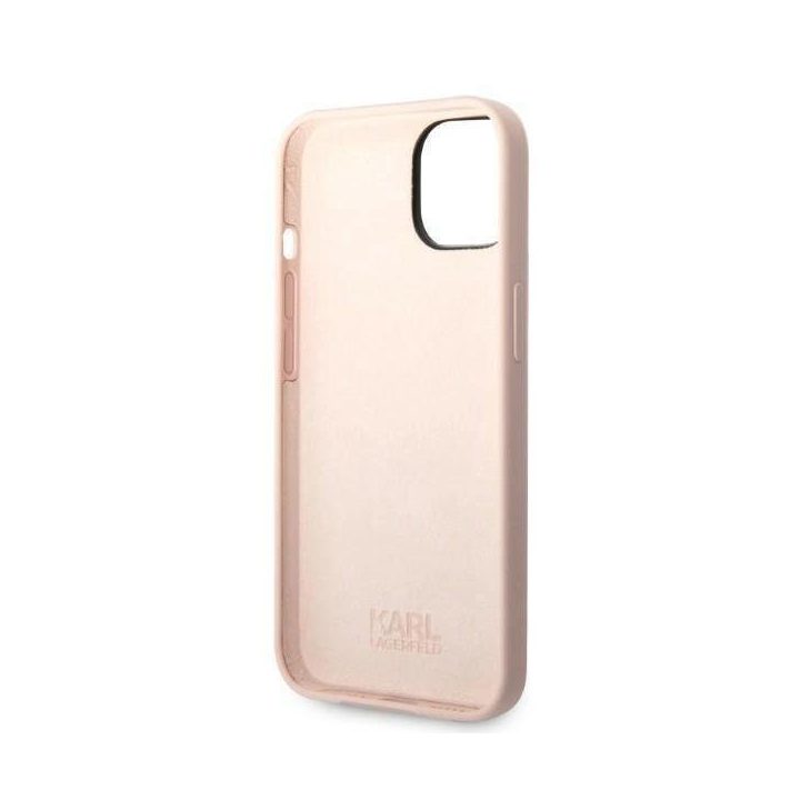 Karl Lagerfeld KLHCP14MSNCHBCP iPhone 14 Plus 6,7 deklas rožinės/rožinės spalvos silikoninis dėklas Choupette
