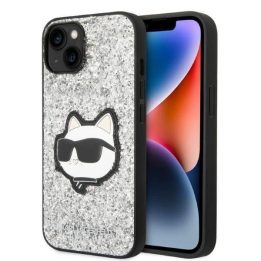 Karl Lagerfeld KLHCP14SG2CPS iPhone 14 6,1 sidabrinis/sidabrinis deklas Glitter Choupette Patch