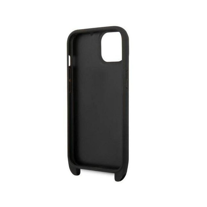 Karl Lagerfeld KLHCP14SSTKMK iPhone 14 6,1 juodos/juodos spalvos deklas Monogram Iconic Patch
