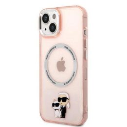 Karl Lagerfeld KLHMP14MHNKCIP iPhone 14 Plus 6,7 deklas rožinis/rožinis Iconic Karl&Choupette Magsafe