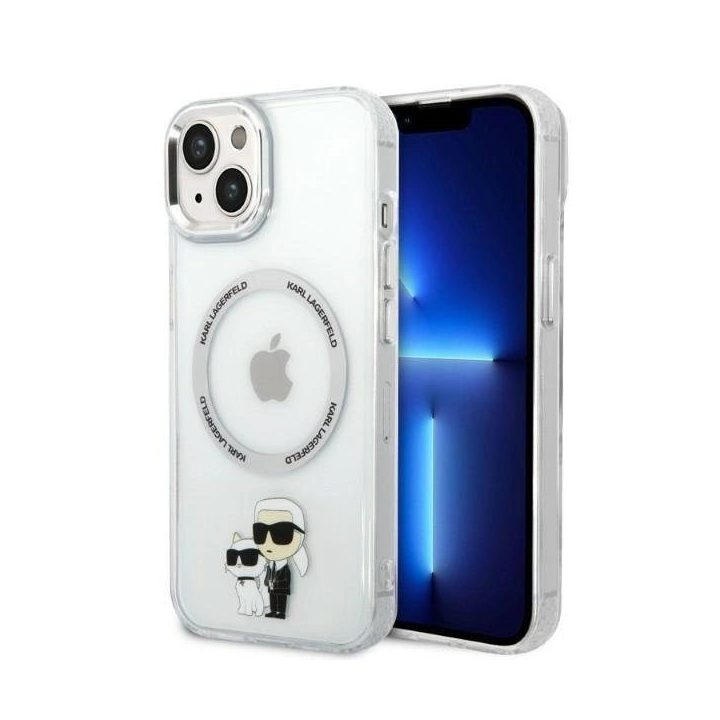 Karl Lagerfeld KLHMP14MHNKCIT iPhone 14 Plus 6,7 deklas skaidrus Iconic Karl&Choupette Magsafe