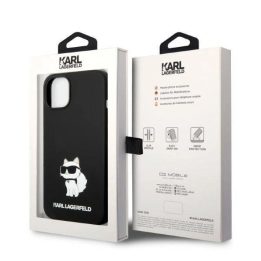 Karl Lagerfeld KLHMP14MSNCHBCK iPhone 14 Plus 6,7 deklas juoda/juoda Silikono Choupette MagSafe