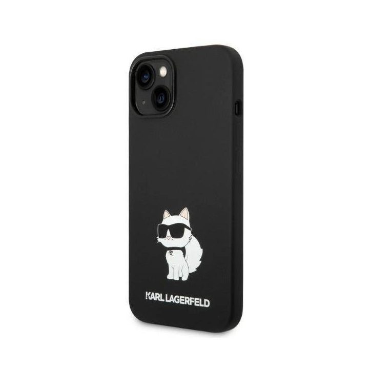 Karl Lagerfeld KLHMP14MSNCHBCK iPhone 14 Plus 6,7 deklas juoda/juoda Silikono Choupette MagSafe