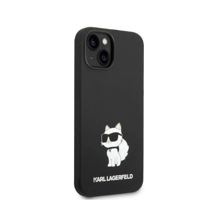 Karl Lagerfeld KLHMP14MSNCHBCK iPhone 14 Plus 6,7 deklas juoda/juoda Silikono Choupette MagSafe