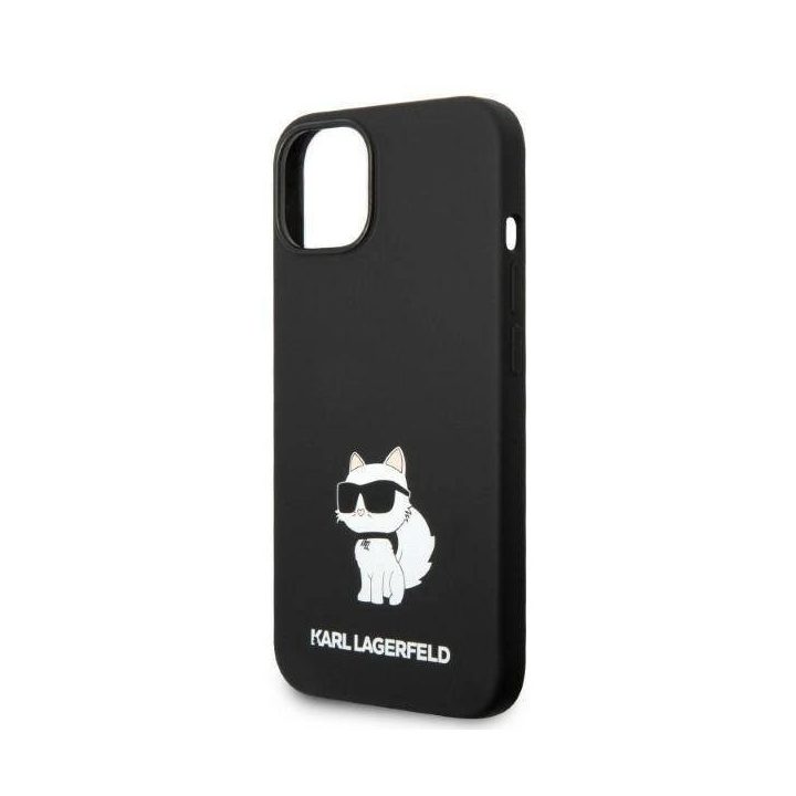 Karl Lagerfeld KLHMP14MSNCHBCK iPhone 14 Plus 6,7 deklas juoda/juoda Silikono Choupette MagSafe