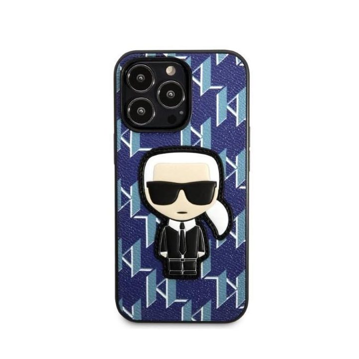 Karl Lagerfeld KLHCP13LPMNIKBL iPhone 13 Pro / 13 6,1 deklas mėlynas/mėlynas Monogram Ikonik Patch