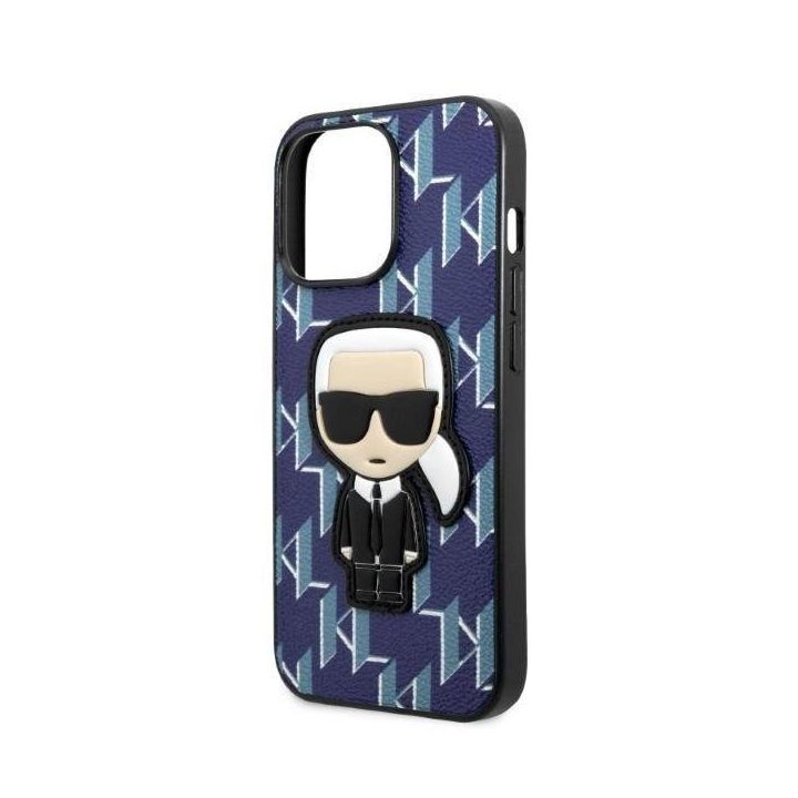 Karl Lagerfeld KLHCP13LPMNIKBL iPhone 13 Pro / 13 6,1 deklas mėlynas/mėlynas Monogram Ikonik Patch