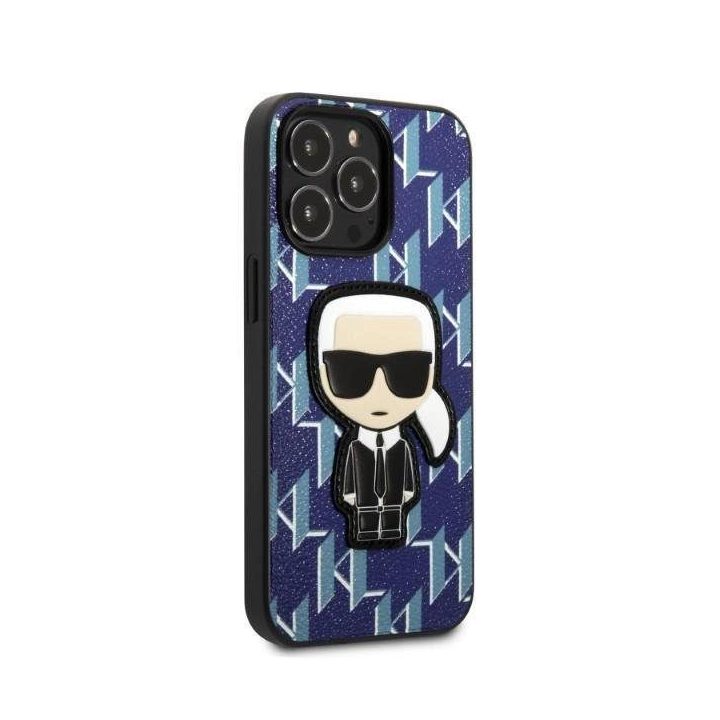 Karl Lagerfeld KLHCP13LPMNIKBL iPhone 13 Pro / 13 6,1 deklas mėlynas/mėlynas Monogram Ikonik Patch