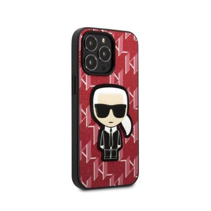 Karl Lagerfeld KLHCP13LPMNIKPI iPhone 13 Pro / 13 6,1 deklas raudona/raudona Monogram Ikonik Patch