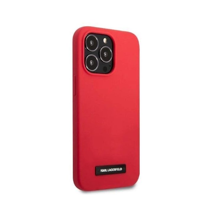 Karl Lagerfeld KLHCP13LSLMP1R iPhone 13 Pro / 13 6,1 deklas raudonas/raudonas Silikoninė plokštelė
