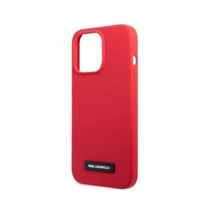 Karl Lagerfeld KLHCP13LSLMP1R iPhone 13 Pro / 13 6,1 deklas raudonas/raudonas Silikoninė plokštelė