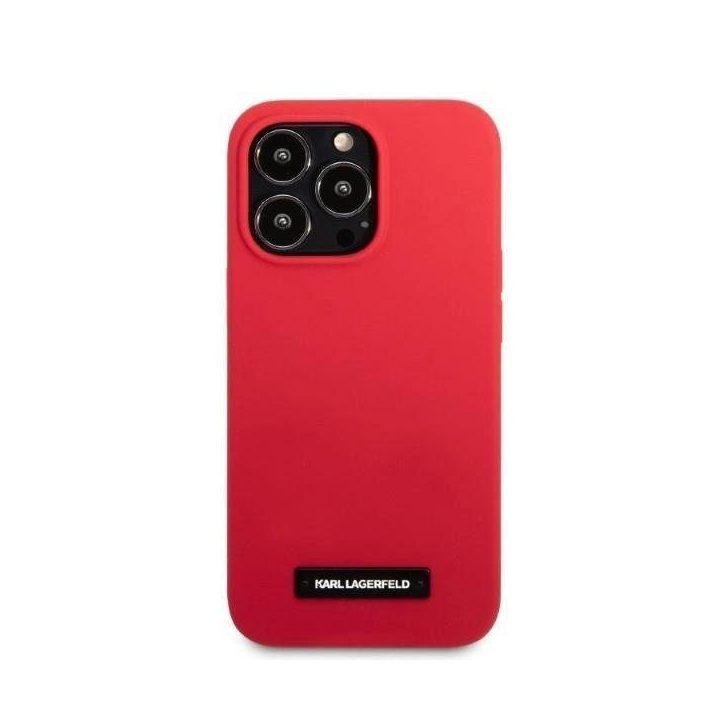 Karl Lagerfeld KLHCP13LSLMP1R iPhone 13 Pro / 13 6,1 deklas raudonas/raudonas Silikoninė plokštelė