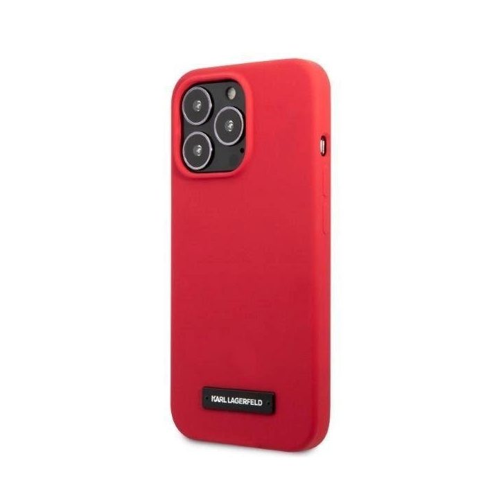 Karl Lagerfeld KLHCP13LSLMP1R iPhone 13 Pro / 13 6,1 deklas raudonas/raudonas Silikoninė plokštelė