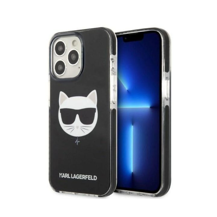 Karl Lagerfeld KLHCP13LTPECK iPhone 13 Pro / 13 6,1 deklas juodas/juodas Choupette Head