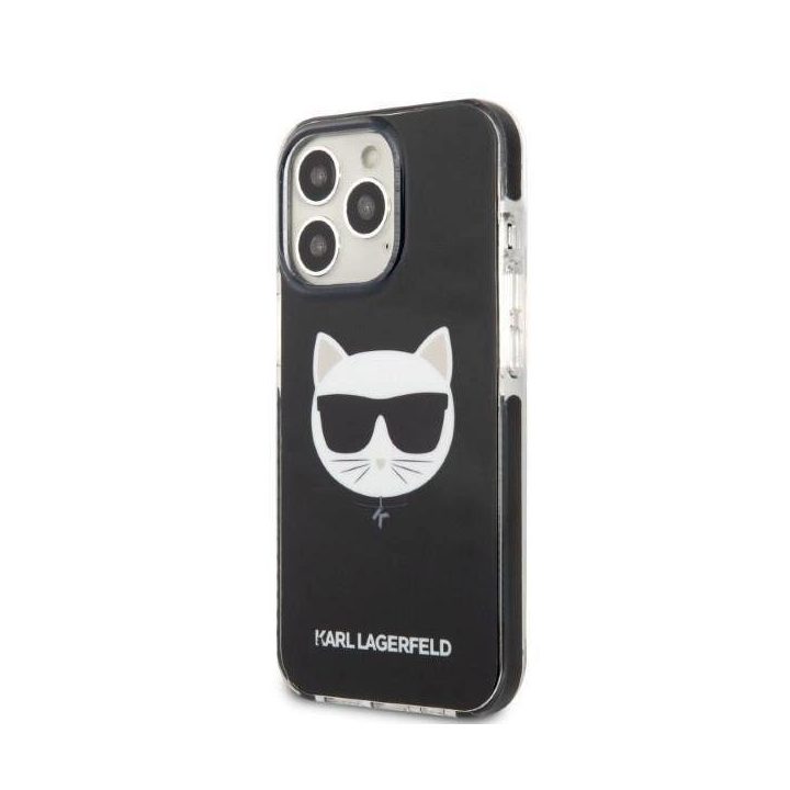 Karl Lagerfeld KLHCP13LTPECK iPhone 13 Pro / 13 6,1 deklas juodas/juodas Choupette Head