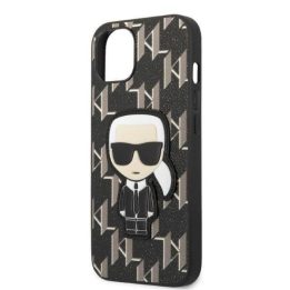 Karl Lagerfeld KLHCP13SPMNIKBK iPhone 13 mini 5,4 deklas juoda/juoda Monogram Ikonik Patch
