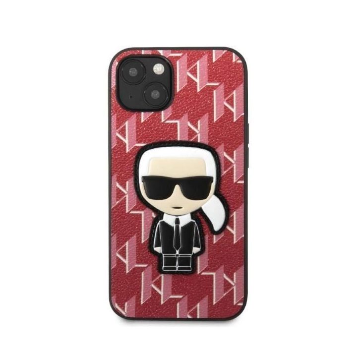 Karl Lagerfeld KLHCP13SPMNIKPI iPhone 13 mini 5,4 deklas raudona/raudona Monogram Ikonik Patch