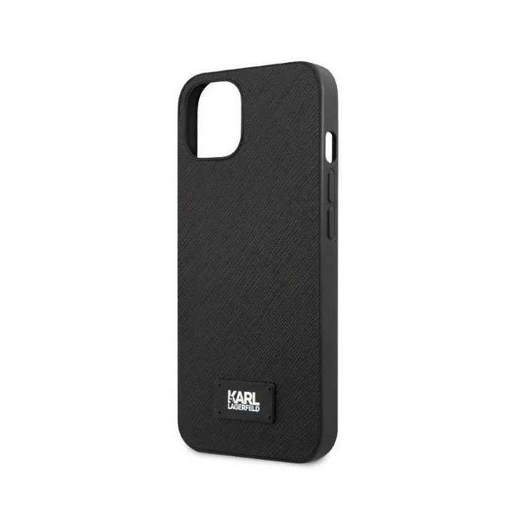 Karl Lagerfeld KLHCP13SSFMP2K iPhone 13 mini 5,4 deklas juoda/juoda Saffiano plokštelė