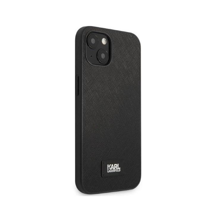 Karl Lagerfeld KLHCP13SSFMP2K iPhone 13 mini 5,4 deklas juoda/juoda Saffiano plokštelė