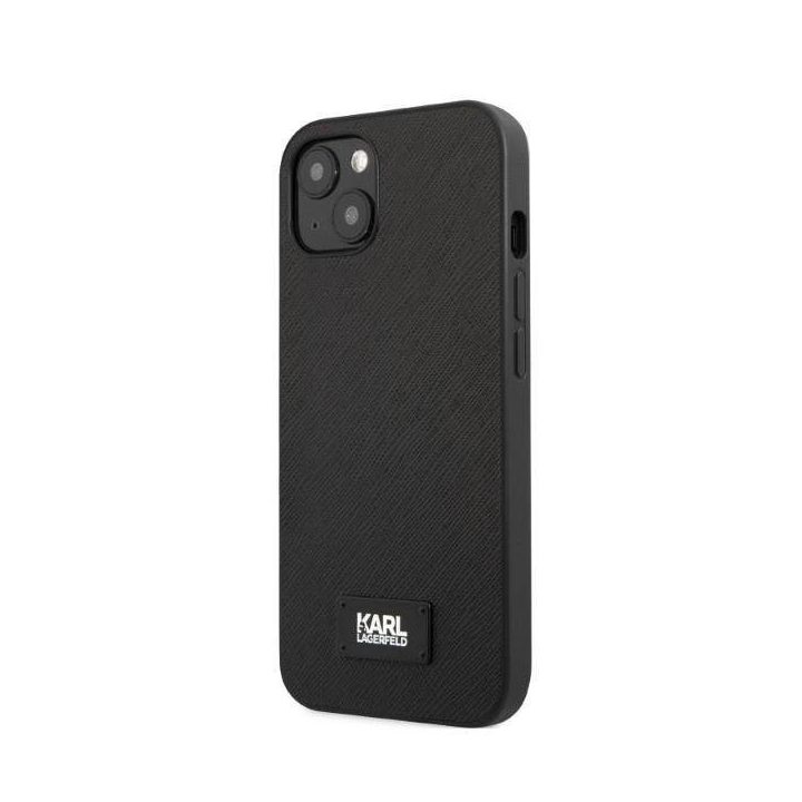 Karl Lagerfeld KLHCP13SSFMP2K iPhone 13 mini 5,4 deklas juoda/juoda Saffiano plokštelė