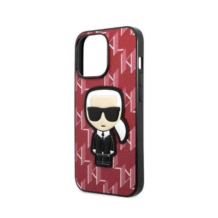 Karl Lagerfeld KLHCP13XPMNIKPI iPhone 13 Pro Max 6,7 deklas raudona/raudona Monogram Ikonik Patch