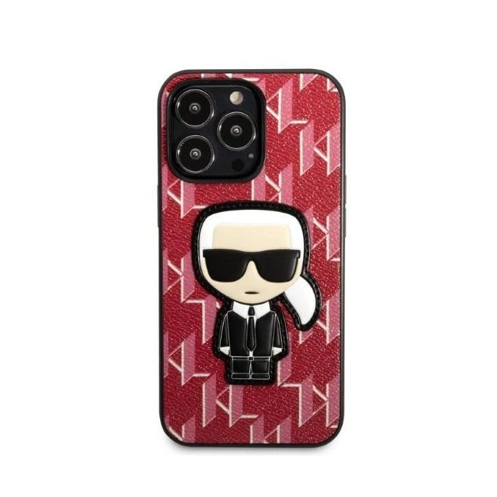 Karl Lagerfeld KLHCP13XPMNIKPI iPhone 13 Pro Max 6,7 deklas raudona/raudona Monogram Ikonik Patch