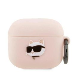 Karl Lagerfeld KLA3RUNCHP AirPods 3 dangtelis rožinis/rožinis Silikoninis Choupette Head 3D