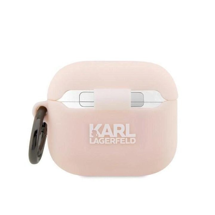 Karl Lagerfeld KLA3RUNCHP AirPods 3 dangtelis rožinis/rožinis Silikoninis Choupette Head 3D