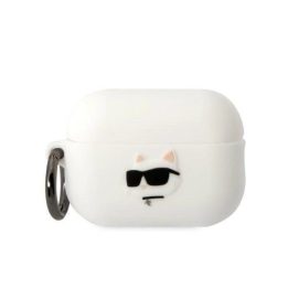 AirPods Pro 2 dangtelis baltas/baltas Silikoninė Choupette galvutė 3D