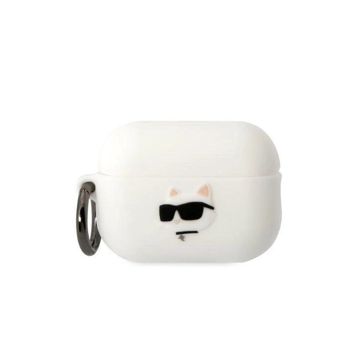 AirPods Pro 2 dangtelis baltas/baltas Silikoninė Choupette galvutė 3D