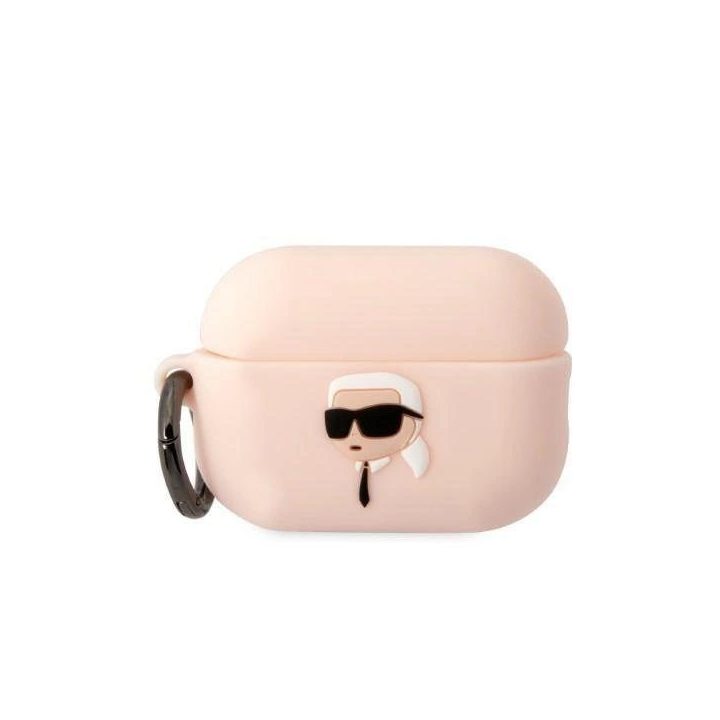 Karl Lagerfeld KLAP2RUNIKP AirPods Pro 2 dangtelis rožinis/rožinis Silikoninis Karl Head 3D