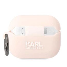 Karl Lagerfeld KLAPRUNIKP AirPods Pro dangtelis rožinis/rožinis Silikoninis Karl Head 3D