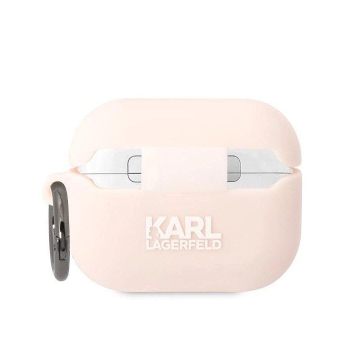 Karl Lagerfeld KLAPRUNIKP AirPods Pro dangtelis rožinis/rožinis Silikoninis Karl Head 3D