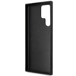 Guess GUHCS23L4GMGGR S23 Ultra S918 pilkos/pilkos spalvos deklas 4G su dideliu metaliniu logotipu