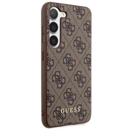 Guess GUHCS23SG4GFBR S23 S911 rudos/rudos spalvos deklas 4G Metalinis auksinis logotipas