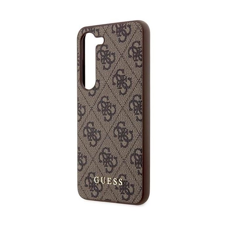 Guess GUHCS23SG4GFBR S23 S911 rudos/rudos spalvos deklas 4G Metalinis auksinis logotipas