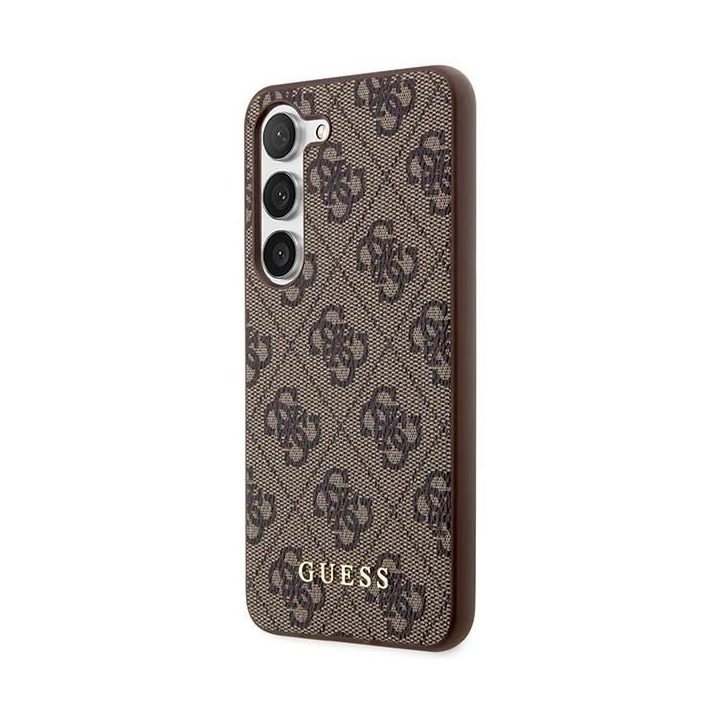 Guess GUHCS23SG4GFBR S23 S911 rudos/rudos spalvos deklas 4G Metalinis auksinis logotipas