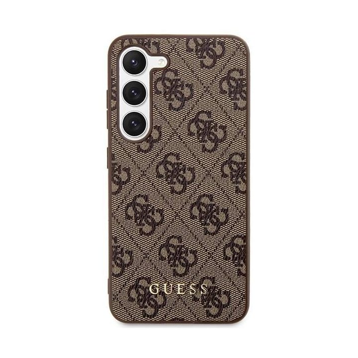 Guess GUHCS23SG4GFBR S23 S911 rudos/rudos spalvos deklas 4G Metalinis auksinis logotipas