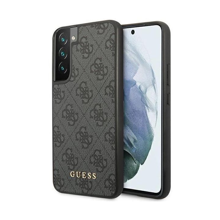 Guess GUHCS23SG4GFGR S23 S911 pilkas/pilkas deklas 4G Metalinis auksinis logotipas