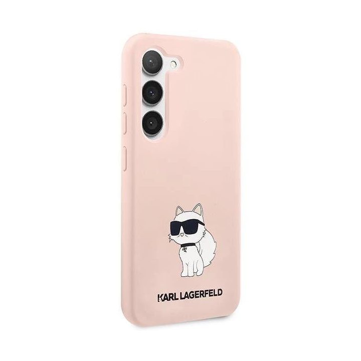 Karl Lagerfeld KLHCS23MSNCHBCP S23+ S916 deklas rožinės/rožinės spalvos silikoninis dėklas Choupette