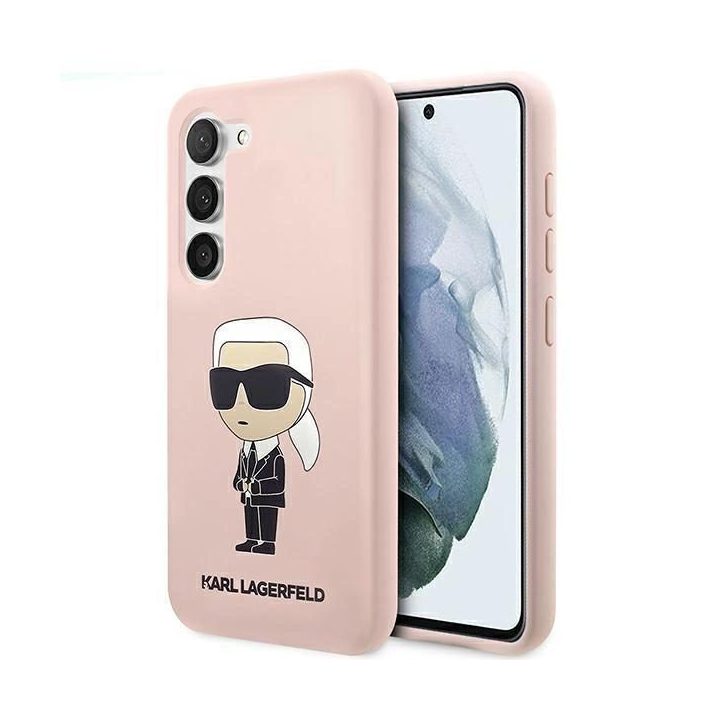 Karl Lagerfeld KLHCS23MSNIKBCP S23+ S916 deklas rožinis/rožinis Silikonas Ikonik