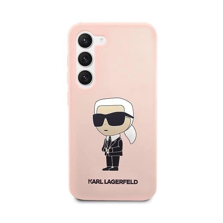 Karl Lagerfeld KLHCS23MSNIKBCP S23+ S916 deklas rožinis/rožinis Silikonas Ikonik
