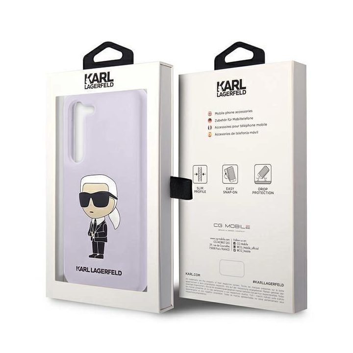 Karl Lagerfeld KLHCS23MSNIKBCU S23+ S916 deklas violetinė/violetinė Silikonas Ikonik