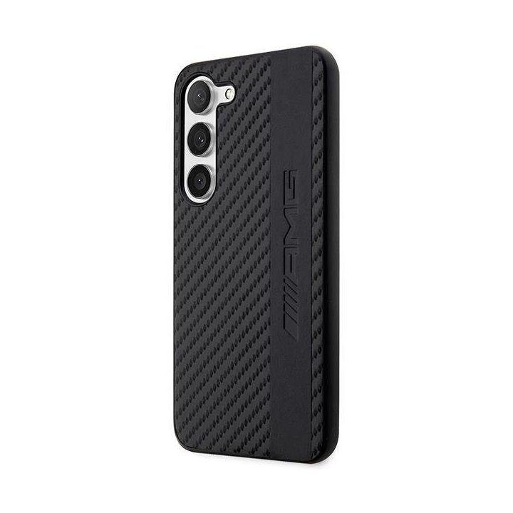 AMG AMHCS23MBLSCA S23+ S916 juodas/juodas deklas Carbon Stripe&Embossed