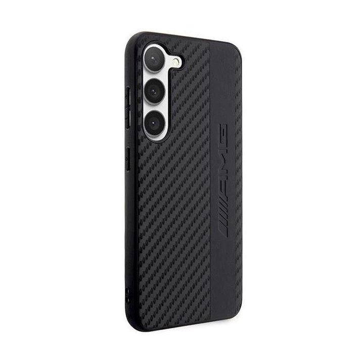 AMG AMHCS23MBLSCA S23+ S916 juodas/juodas deklas Carbon Stripe&Embossed