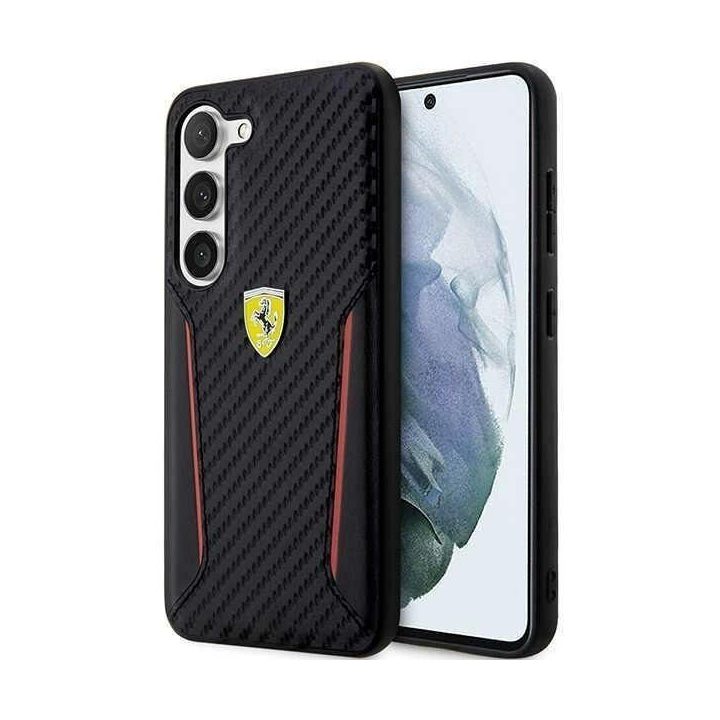 Ferrari FEHCS23MNPYK S23+ S916 juodos/juodos spalvos deklas Kontrastiniai anglies kraštai