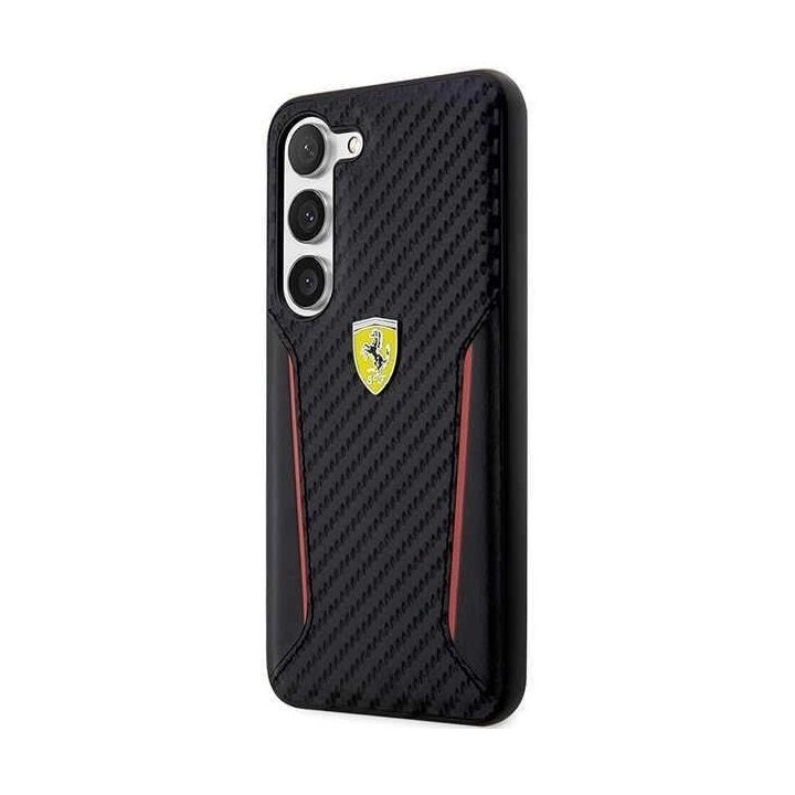 Ferrari FEHCS23MNPYK S23+ S916 juodos/juodos spalvos deklas Kontrastiniai anglies kraštai