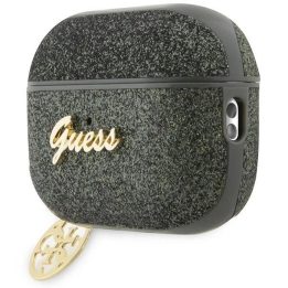Guess GUAP2GLGSHA AirPods Pro 2 dangtelis žalias/kakinis Glitter Flake 4G Charm